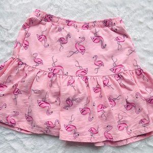 Kids pink flamingo skirt